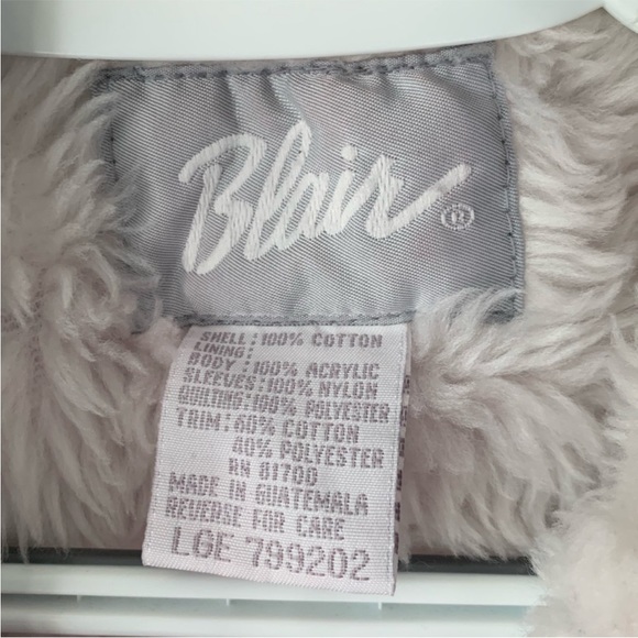 BLAIR Burgundy Corduroy snap front Fleece Lined Barn Chore Coat Size L - Picture 4 of 4